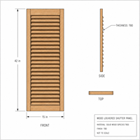 Volet en bois massif contemporain, durable, écologique, design moderne pour la maison et le bureau