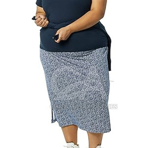 Jupe longue décontractée et élégante taille haute coupe droite pour femmes grandes tailles - Product Image 4