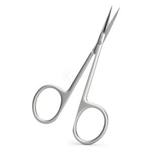 Red Handle Professional Cuticle Scissors Curved Stainless Steel Manicure <b>Tool</b> for Dead Skin Removal Custom - Product Image 4