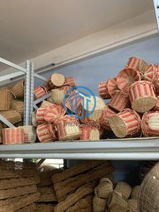 Handmade Rattan Circus House <b>Basket</b> Set with Lid Red & <b>White</b> <b>Wicker</b> Toy Storage Bin for Kids Room Decor - Product Image 5