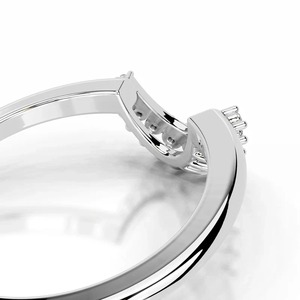Anillo de Boda con Diamante Cultivado en Laboratorio, Corte Facetado Redondo, Certificado IGI - Product Image 2