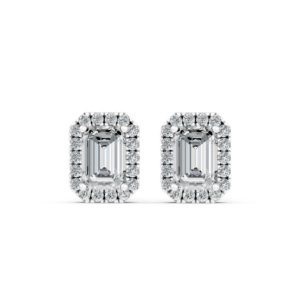 Boucles d'oreilles en argent 925 avec diamant de laboratoire certifié IGI, RJC ODM OEM, bijoux fins éthiques, plaqué rhodium, cadeau d'anniversaire de mariage EA501732 - Product Image 1