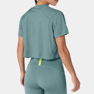 Camiseta Deportiva de Secado Rápido, Transpirable, a la Moda, para Entrenamiento, Gimnasio, Ajustada al Cuerpo, para Mujer - Product Image 6