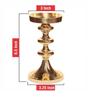 Candélabre en laiton poli fait main, antidérapant, pour comptoir, centre de table pour la décoration de la maison et de mariage - Product Image 4