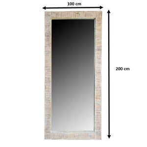Premium Standing <b>Vanity</b> <b>Mirror</b> for Living Room Clean Modern Border Styling with Sophisticated Interior Appeal - Product Image 5