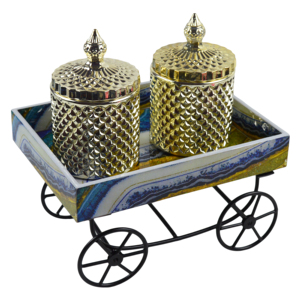Fresh Trendy Jar Metal Trolley Design Candle Votive Modern <b>Tea</b> <b>Light</b> And Wax Candle Holder Home Decor And Wedding Design - Product Image 2