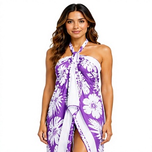 Paréo en rayonne premium pour femme, idéal pour la plage, les vacances, les vagues, comme cache-maillot ou tenue de plage légère, style insulaire, marque privée - Product Image 1