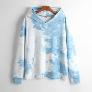 Hot Sell Popular Plain Breathable Hooded Hoodie Unisex Pullover Tie Dye Rainbow Hoodie - Product Image 5