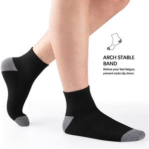 12 paires de chaussettes à cheville rembourrées pour hommes, lot de 12 chaussettes basses confortables, respirantes, décontractées et athlétiques pour un usage quotidien, noires - Product Image 3