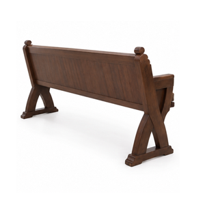 Banc d'église en bois massif avec coussin, sièges de chapelle en bois, banc en bois sur mesure disponible pour les espaces intérieurs d'églises - Product Image 4
