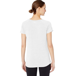Camiseta de Punto de Manga Corta para Mujer, Cuello en V, 100% Algodón, Transpirable, Informal, Corte Regular, para Todas las Temporadas - Product Image 3