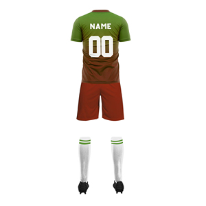 Ensemble de maillots de football pour équipe adulte, manches courtes, séchage rapide, respirant, polyester sublimé, avec nom et numéro - Product Image 2