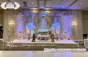 การตกแต่งเวทีงานแต่งงานธีมสีขาวแบบชาวตамиล การตกแต่งเวทีงานแต่งงานแบบอินเดียใต้ การตกแต่งเวทีงานแต่งงานแบบอินเดียดั้งเดิม สหรัฐอเมริกา - Product Image 6