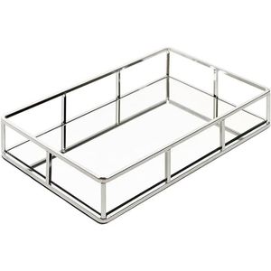 Modern <b>Mirror</b> Glass Decorative Tray Luxury Gold Metal Frame Cosmetic Jewelry Organizer Vanity Perfume Serving Tray Home Decor - Product Image 6