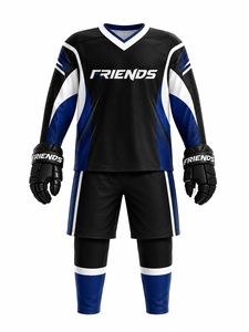 Conjunto de Uniforme de Hockey, Jersey y Pantalones Cortos, Impresión por Sublimación, Poliéster Transpirable, Unisex para Adultos, Equipo de Práctica de Hockey sobre Hielo - Product Image 1