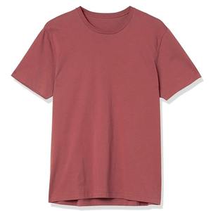 Camiseta de Cuello Redondo Color Granate para Hombre, Corte Ajustado, Algodón Suave, Manga Corta, Estilo Casual Diario, Ropa de Calle, Atuendos de Verano, para Combinar en Capas - Product Image 3