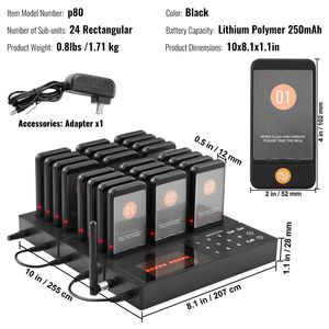 Sistema Pager Wireless con Portata di 400m per Ristoranti, Cene e Cliniche con Vibrazione e Segnalatori Acustici - Product Image 2