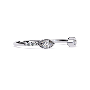Bague de fiançailles Loista Jewels avec diamant de laboratoire certifié IGI, bague pavée en or avec diamant de laboratoire pour femme, bijoux fins - Product Image 3