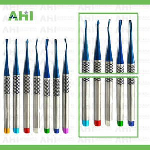 Juego de Elevadores Dentales AHI de 7 Piezas, Instrumentos Quirúrgicos de Extracción Dental de Acero Inoxidable, Manuales, Certificados CE Clase I, Ergonómicos - Product Image 2