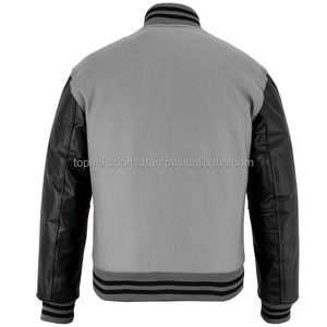 2026 OEM Men's Best Selling Stand Collar Winter Solid Black Varsity <b>Jacket</b> 100% Cotton High Quality Low MOQ <b>Heated</b> Fashion - Product Image 2