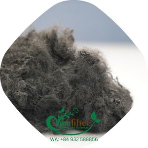 เส้นใยโพลีเอสเตอร์รีไซเคิล Vinafiber 6D SD สีดำ เกรด GRS ทนไฟ ใช้สำหรับแผ่นรองที่นอน ผ้าไม่ทอ - Product Image 1