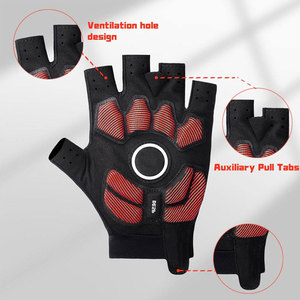 Sports Gloves Outdoor Mountain Biking <b>Half</b> Finger Anti <b>Slip</b> Gloves, Reinforced Palm Fitness Riding Gloves Touch Screen - Product Image 4