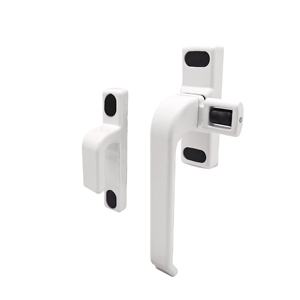 Poignée de fenêtre à battant moderne en aluminium blanc de qualité supérieure avec loquet pour hôtels, villas, centres commerciaux et appartements - Product Image 1