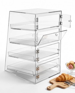 Artfulcosmos Modern for Transparent Acrylic Pre-Assembled Multi-Directional Polished Desktop Bakery <b>Display</b> Cabinet Dessert - Product Image 2