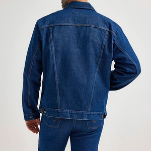 Whole heavyweight <b>mens</b> <b>denim</b> <b>jacket</b> built with structured <b>denim</b> trucker <b>jacket</b> durability - Product Image 3