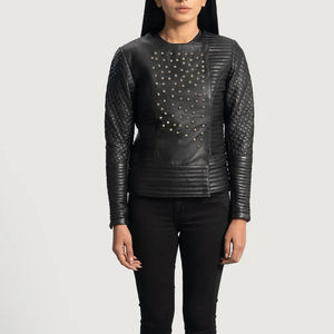 Chaqueta de Cuero Extra Grande y Transpirable para Mujer, Diseño Personalizado, Ecológica, Forro de Algodón, Talla Personalizable, Etiqueta con Logotipo Personalizable - Product Image 1