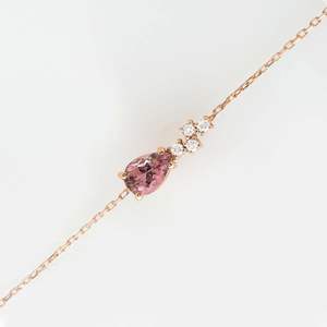 Bracelet délicat en tourmaline unique, argent sterling 925 plaqué or 14 carats, bijou raffiné, cadeau pour elle - Product Image 5