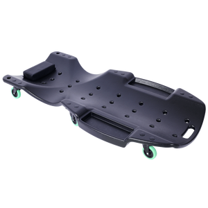 Sgabello Ergonomico in HDPE da 48 Pollici con Poggiatesta Imbottito, Doppio Vano Porta Attrezzi, Capacità 440 Libbre, NERO, per Riparazioni Auto - Product Image 1