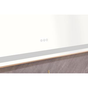 118X36 pollici LED bagno specchio parete telaio in alluminio Anti-appannamento memoria 3 colori Stepless dimmerabile - Product Image 4