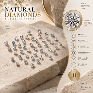 Diamantes Redondos Brillantes Naturales de 0.08-0.13 Ct, Color GH, Claridad SI, 2.7-3.2 MM, Piedras Sueltas para Joyería |   Selección de Gemas Calibradas - Product Image 5