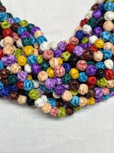 Cuentas de Resina con Textura de Flor en 13 Colores al por Mayor |   Cuentas Redondas Talladas de 10 mm y 12 mm |   Caja de Joyería Bohemia al por Mayor para Creación de Joyas - Product Image 1