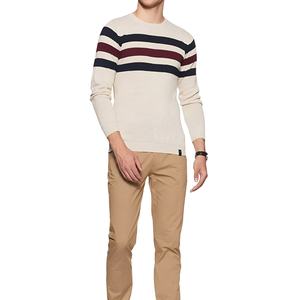 Pull chic pour homme à col rond, tricot texturé rayé, manches longues, décontracté, mode, chaud pour l'hiver, nouveauté - Product Image 3