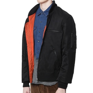 Chaqueta bomber de satén de poliéster 100% para hombre, Abrigo acolchado de invierno, servicio OEM, precio barato al por mayor - Product Image 5