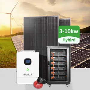 Almanya depo güneş paneli sistemi ev 5kw yenilenebilir enerji 10kw on-grid komple ev ev için güneş paneli güç sistemi