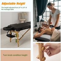 Hochwertiges Pilates-Gerät Verstellbare Holz-Spa-Massageliege Pilates-Reformer für Schönheitstherapie & Sportrehabilitation