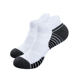 Custom Crew Knitted Compression <b>Socks</b> <b>Orange</b> Black Cotton Breathable Sweat-Absorbent Logo on Cuff for Adults Basketball Autumn - Product Image 3