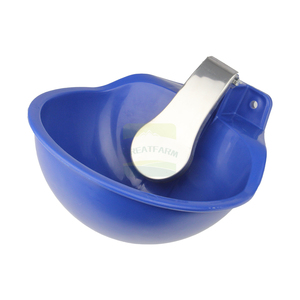 Abreuvoir automatique en plastique bleu pour vaches et <span class=keywords><strong>chevaux</strong></span>, avec poussoir à langue en acier inoxydable, 29*25cm, équipement d'alimentation en eau - Product Image 3