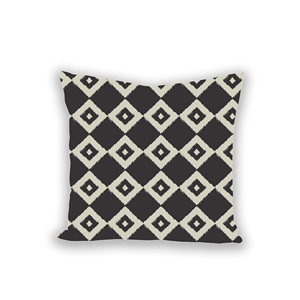 Modern Printed Geometric Pattern 100% Cotton Washable Cushion Cover Black White Decorative Pillow - Product Image 2
