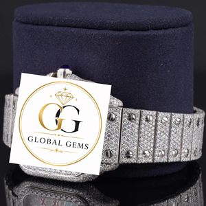 Reloj de Diamantes Dorado de Alta Calidad con Incrustaciones de Diamantes, Diseño Brillante para la Vida Nocturna y Fiestas, Disponible para Suministro Mundial - Product Image 3