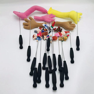 Échantillons gratuits de tiges de marionnettes en peluche pour Noël, avec Père Noël et personnages, accessoires de jouets - Product Image 4