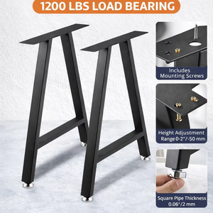 Traditional Metal <b>Table</b> <b>Legs</b> for Dining Furniture Home Decor Base Capacity 1200lb Load DIY Metal <b>Table</b> <b>Leg</b> 2pcs EDPTBL008 - Product Image 2