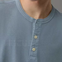 Nouvelle Arrivée Chemises Henley pour Hommes Fabriquées en Usine Taille Personnalisée Légères Dernière Mode Confortables 100% Coton Tricoté