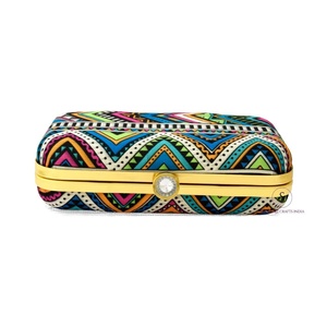 Nouveauté : Pochette de soirée pour femme imprimée zig-zag, sac à main Sagun, cadeau de retour avec bandoulière chaîne détachable - Product Image 3