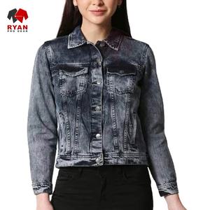 Ryan Pro Gear <b>Customized</b> <b>Denim</b> <b>Jacket</b> For Women Breathable and Comfortable Fabric with <b>Customized</b> Logo OEM Design - Product Image 3