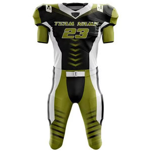 Uniforme de Fútbol Americano OEM de Alta Calidad, 100% Poliéster, Color Sólido, Transpirable, Tallas Grandes, Mangas Cortas - Product Image 4