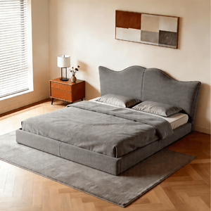 เตียงคิงไซส์หรูหราหุ้มหนังพร้อมหัวเตียงเฟอร์นิเจอร์ห้องนอนสไตล์ร่วมสมัยโครงไม้คุณภาพสูงเพื่อความสะดวกสบาย - Product Image 1